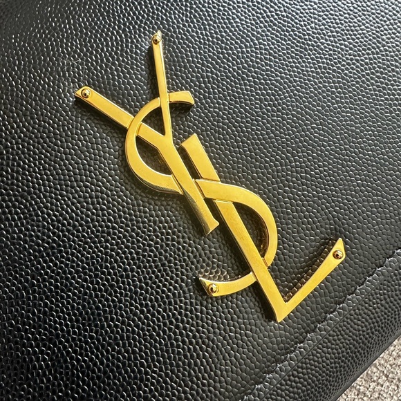 Yves Saint Laurent Black Crossbody with Gold Chain - Picture 5 of 11